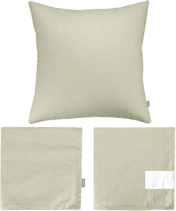 Thmyo 4-Pack 100% Cotton Comfortable Solid Decorative Throw Pillow Case Square - Image 6