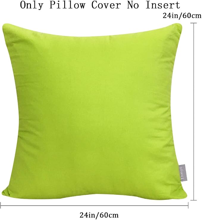 Thmyo 4-Pack 100% Cotton Comfortable Solid Decorative Throw Pillow Case Square - Image 5