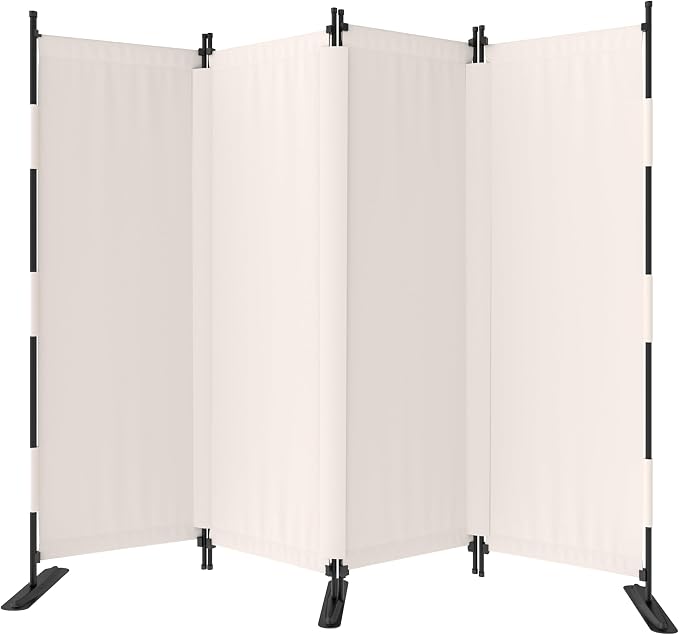Room Divider, 4 Panel Upgraded Folding Privacy Screen, 88” Highly Secretive by PHONJOROO