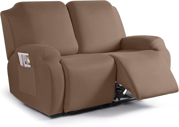 TAOCOCO Recliner Loveseat Slipcover, 2 Pieces Polyester Fabric Stretch Sofa by TAOCOCO