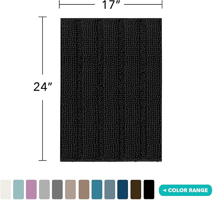 Turquoize Luxury Chenille Bath Rug - Image 2
