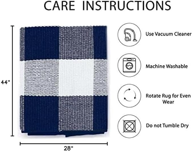 IOHOUZE Buffalo Plaid Checkered Rug 27.5" X 43" Front Door Mats, Washable Area - Image 2