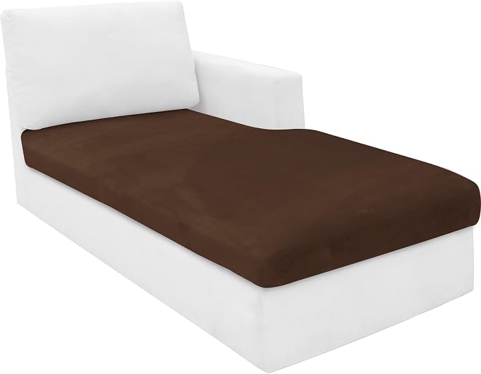 MAXIJIN 1 Piece Velvet Chaise Cover Stretch Sectional Couch Covers by MAXIJIN