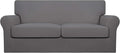 Easy-Going Oversized 3 Pieces Stretch Fleece Soft Loveseat Couch Cover by Easy-Going