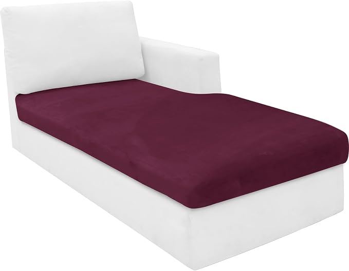 MAXIJIN 1 Piece Velvet Chaise Cover Stretch Sectional Couch Covers by MAXIJIN