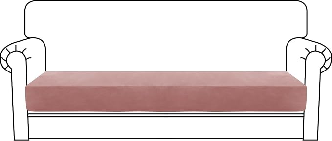 MAXIJIN Velvet Stretch Couch Cushion Covers Soft Sofa Cushion Cover Replacement by MAXIJIN