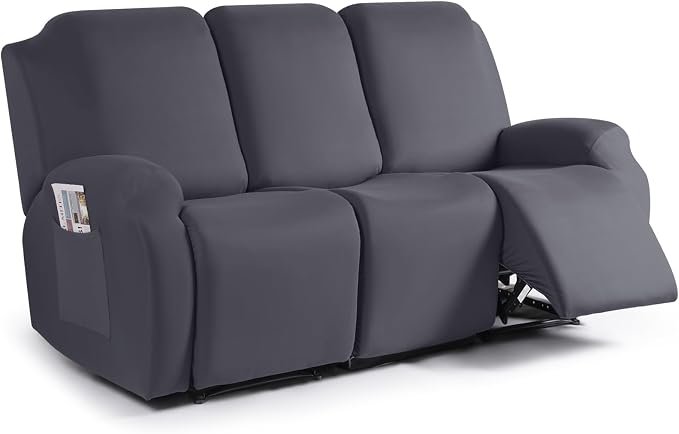 TAOCOCO Recliner Sofa Slipcover, 3 Pieces Polyester Fabric Stretch Sofa Covers by TAOCOCO