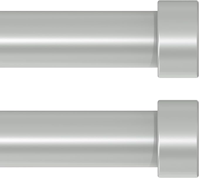 VOIIY 2 Pack Curtain Rods for Windows 48 to 84 Inch, Modern Adjustable Heavy by VOIIYCurtainRods