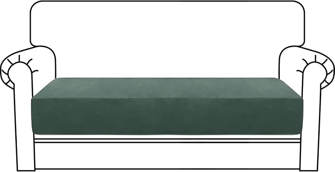 MAXIJIN Velvet Stretch Couch Cushion Covers Soft Loveseat Cushion Cover by MAXIJIN