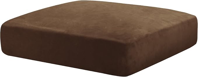 MAXIJIN Velvet Stretch Cushion Cover Fitted Couch Cushion Slipcovers 1 Pack Arm by MAXIJIN