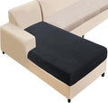 NAISI Sectional Couch Cover 1 Piece Velvet Separate Chaise Lounge Cover Soft by NAISI