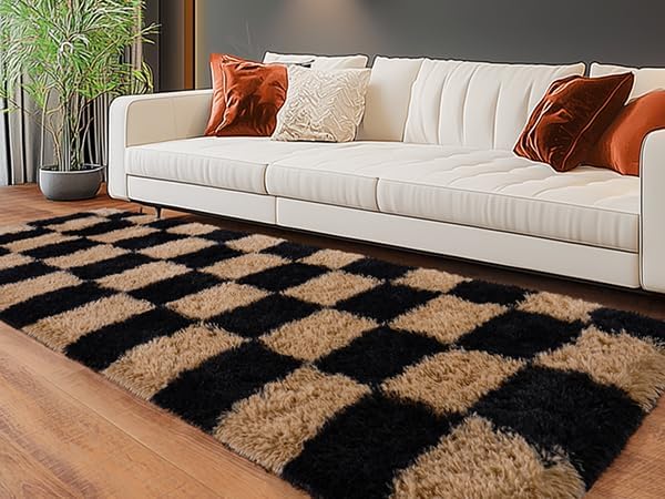 Fluffy Area Rugs for Living Room, Soft Shaggy Carpets for Living Room, Upgrade - Image 6