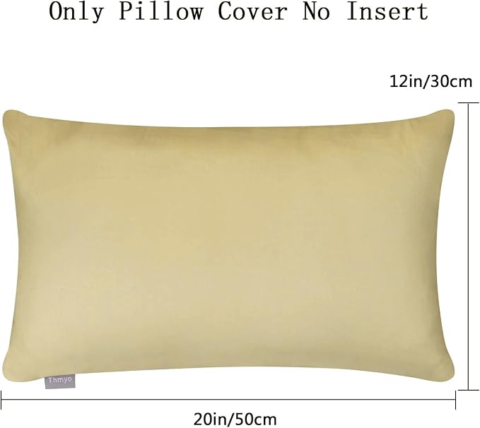 4-Pack 100% Cotton Lumbar Comfortable Solid Decorative Throw Pillow Case - Image 5