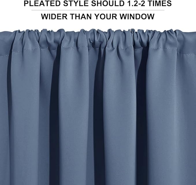 RYB HOME Kitchen Blackout Curtains Over Sink 36 inch Length, Rod Pocket Summer - Image 5