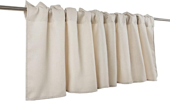 Jola's House 2 Pack Burlap Window Curtain Valances Farmhouse Style Window - Image 7