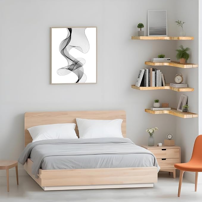 Floating Corner Shelves, Wall Shelf Set of 2, Shelves - Image 6