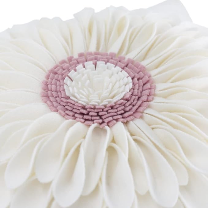 OiseauVoler Decorative 3D Flower Throw Pillow Covers Handmade Cushion Cover - Image 3