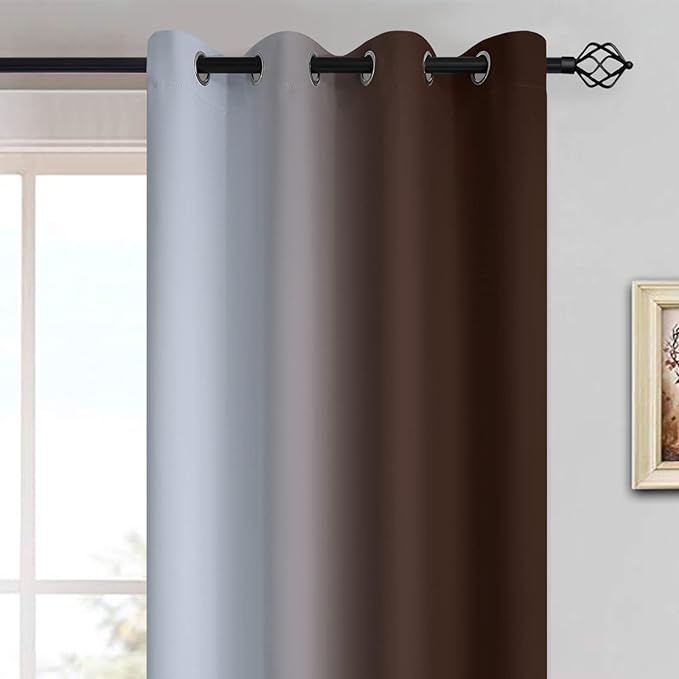 Yakamok 84 Inch Length Thermal Insulated Gradient Color Ombre Curtains - Image 3