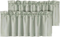H.VERSAILTEX Blackout Valances for Windows, Sage Green Kitchen Window Valance by HVERSAILTEX