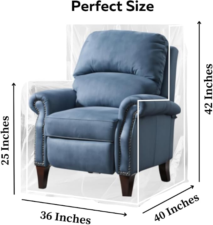 Evelots Clear Plastic Recliner Cover - Image 5