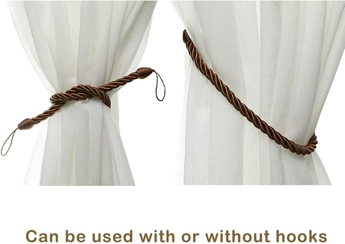 BEL AVENIR Curtain Ropes Tiebacks Tie-Backs, Curtain Handmade Holdbacks - Image 5