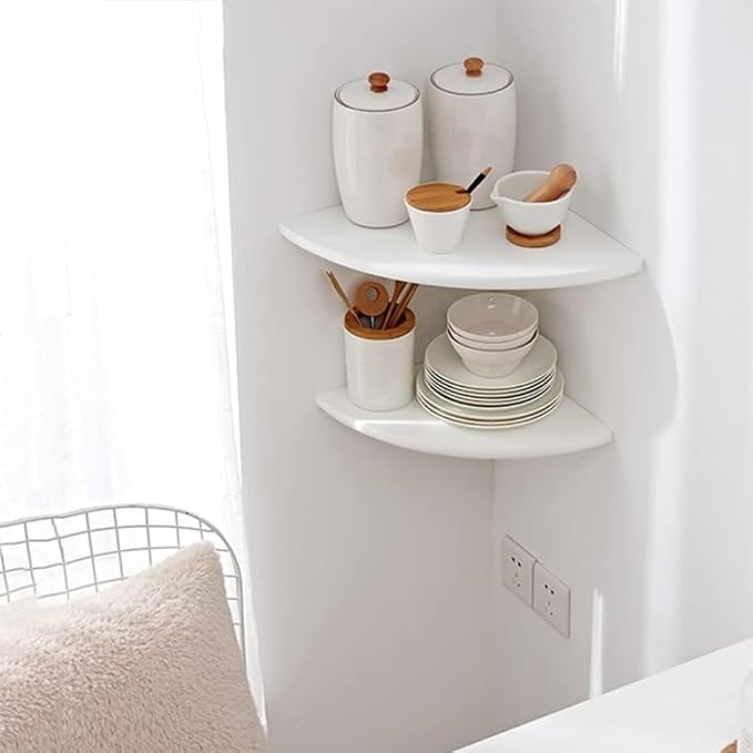 Corner Shelves, Round End Wall Mount - Image 6