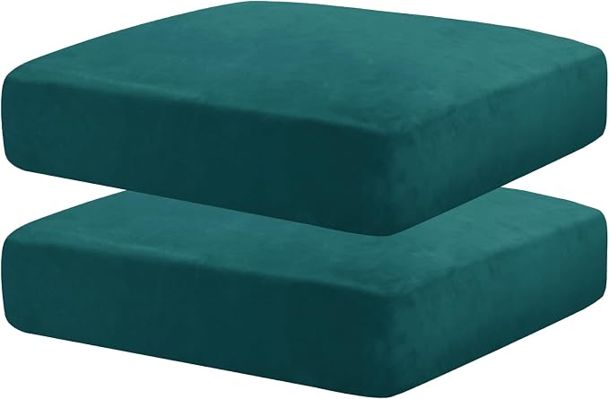 MAXIJIN Velvet Stretch Seat Cushion Covers Couch Cushion Cover by MAXIJIN