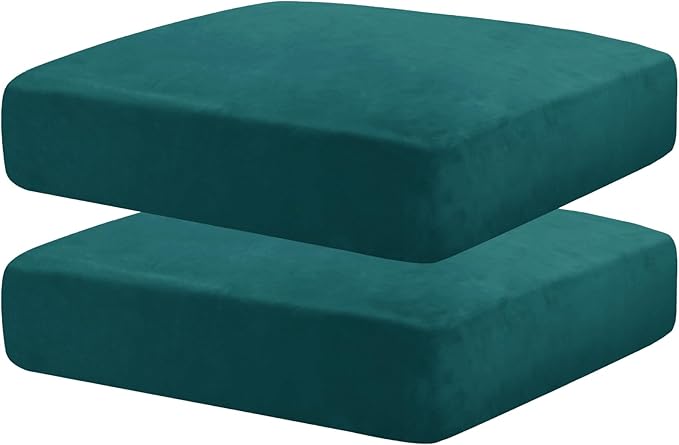 MAXIJIN Velvet Stretch Cushion Covers Couch Cushion Slipcovers Loveseat Sofa by MAXIJIN