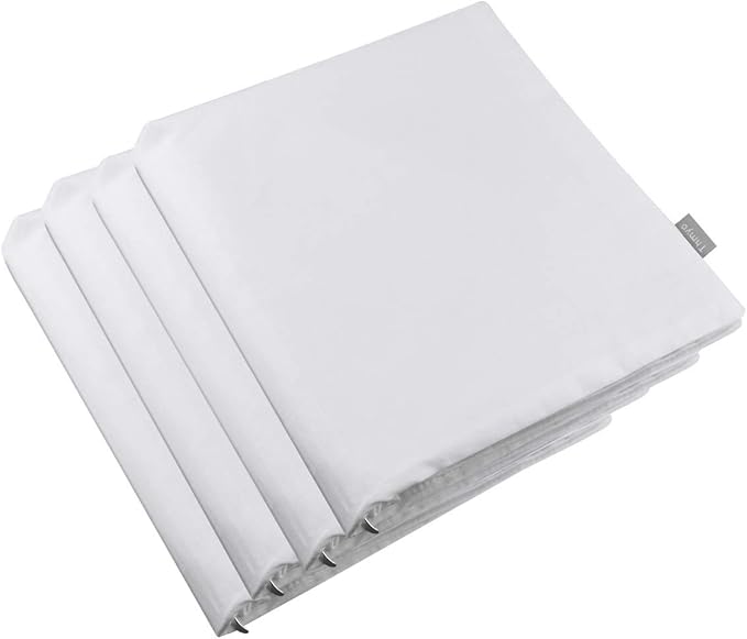 Thmyo 4-Pack 100% Cotton Comfortable Solid Decorative Throw Pillow Case by Thmyo