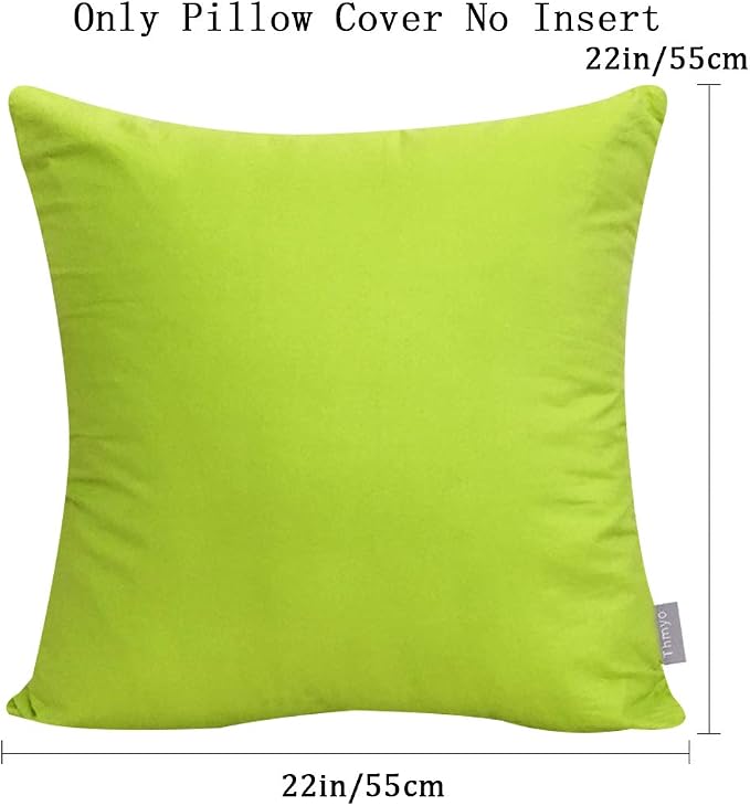 Thmyo 4-Pack 100% Cotton Comfortable Solid Decorative Throw Pillow Case Square - Image 2