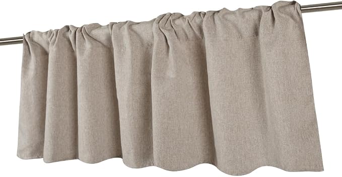 Jola's House 2 Pack Burlap Window Curtain Valances Farmhouse Style Window - Image 5