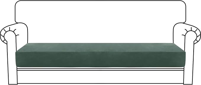 MAXIJIN Velvet Stretch Couch Cushion Covers Soft Sofa Cushion Cover Replacement by MAXIJIN