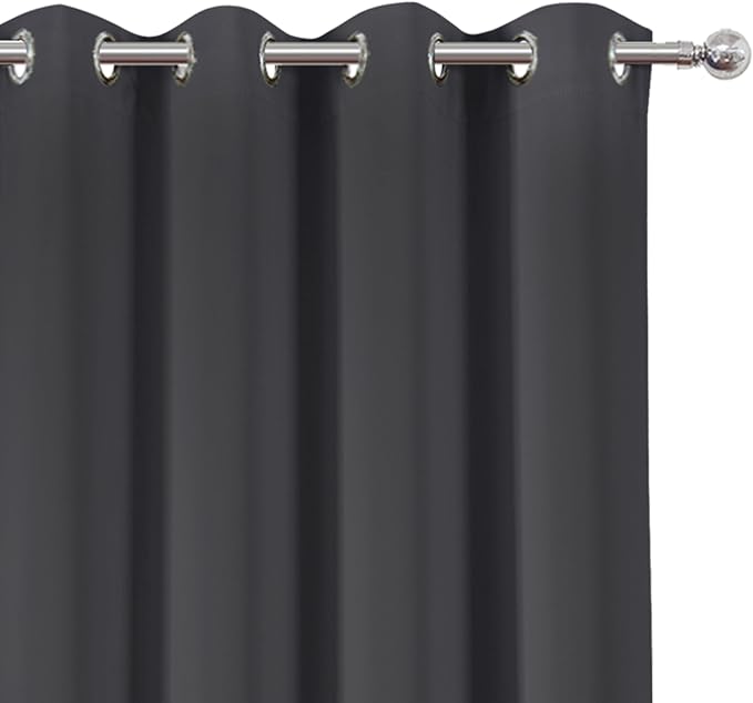 LEMOMO Dark Grey Thermal Blackout Curtains/52 x 95 Inch/Set of 2 Panels Room - Image 6