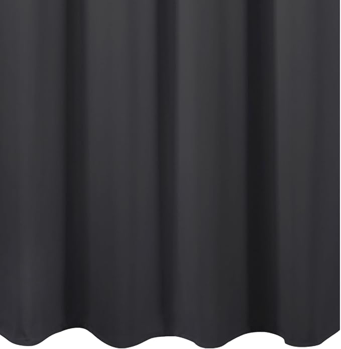 LEMOMO Dark Grey Blackout Curtains 52 x 63 Inch Length/Set of 2 Curtain - Image 8