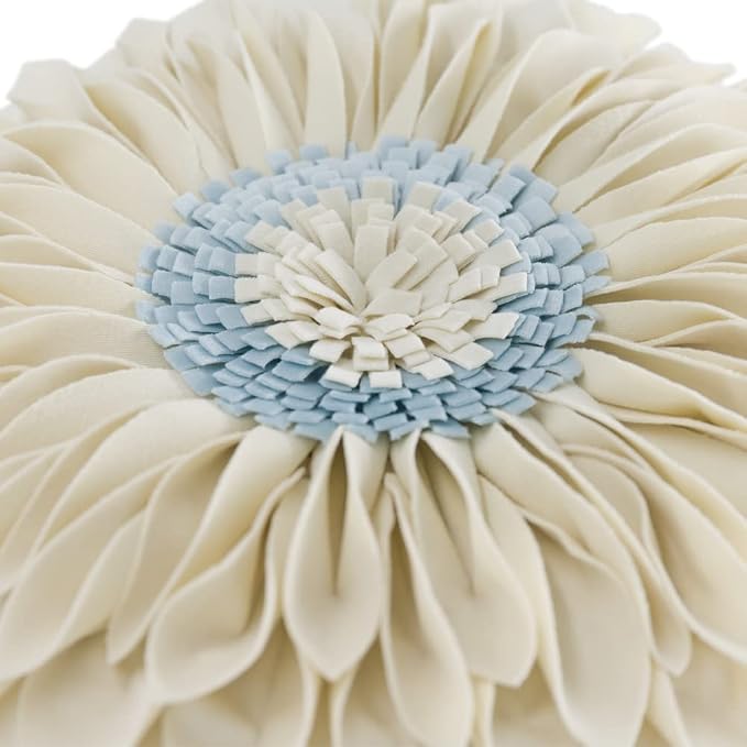 OiseauVoler Decorative 3D Flower Throw Pillow Covers Handmade Cushion Cover - Image 3