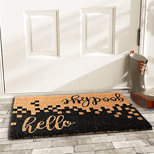LuxUrux Welcome Mats Outdoor Coco Coir Doormat, by LuxUrux