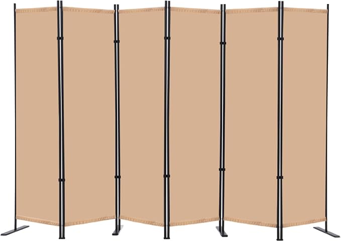 RANTILA 6 Panel Room Divider, 6 FT Folding Privacy Screen by RANTILA
