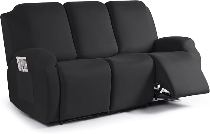 TAOCOCO Recliner Sofa Slipcover, 3 Pieces Polyester Fabric Stretch Sofa Covers by TAOCOCO