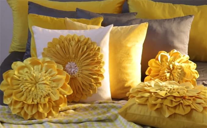 OiseauVoler 3D Sunflowers Handmade Throw Pillow Covers Decorative Pillowcases - Image 2