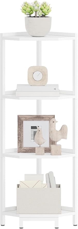 Hzuaneri Corner Shelf Stand, Corner Bookshelf, Storage Standing Shelf Unit - Image 8