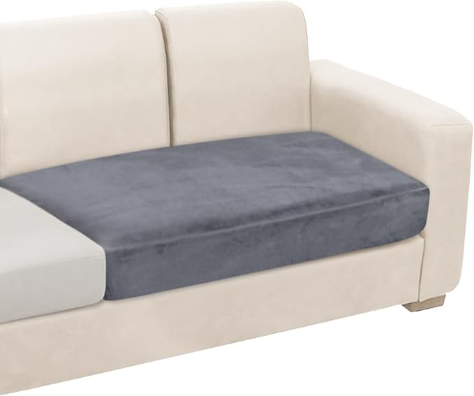 NAISI Couch Cushion Covers 1 Piece Velvet Stretch Loveseat Cover or 2 Seat Sofa by NAISI