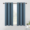 NICETOWN Smoky Blue Blackout Curtain Panels 48 inch Long Set of 2 by NICETOWN