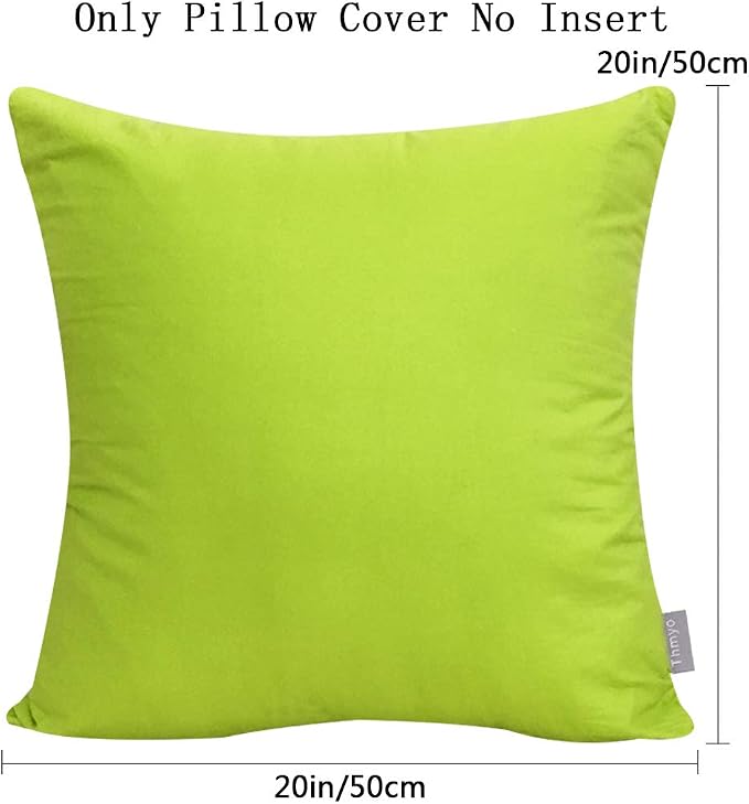 Thmyo 4-Pack 100% Cotton Comfortable Solid Decorative Throw Pillow Case - Image 5