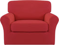 Easy-Going 2 Pieces Microfiber Stretch Chair Slipcover – Spandex Soft Fitted by Easy-Going