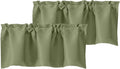 Chyhomenyc Sage Green Valances for Window, Room Darkening Short Curtains for by Chyhomenyc
