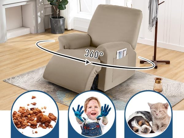 TAOCOCO Stretch Recliner Couch Covers 3-Pieces Style Recliner Chair Covers - Image 6