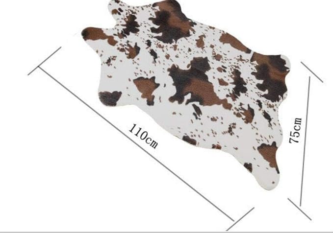Cut Cow Print Rug 3.6x2.5 Feet Faux Cow Hide Rug Animal Printed Area Rug Nice - Image 3