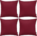 Thmyo 4-Pack 100% Cotton Comfortable Solid Decorative Throw Pillow Case by Thmyo