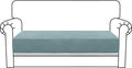 MAXIJIN Velvet Stretch Couch Cushion Covers Soft Loveseat Cushion Cover by MAXIJIN