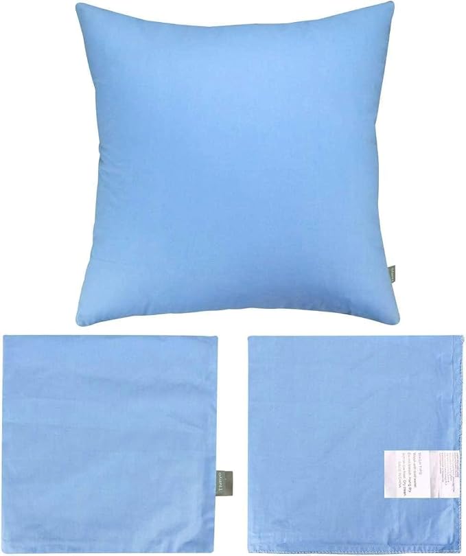 4-Pack 100% Cotton Comfortable Solid Decorative Throw Pillow Case, Thmyo Square - Image 7